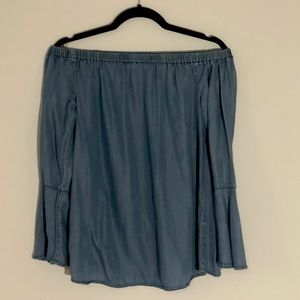 Denim Off Shoulder Top
